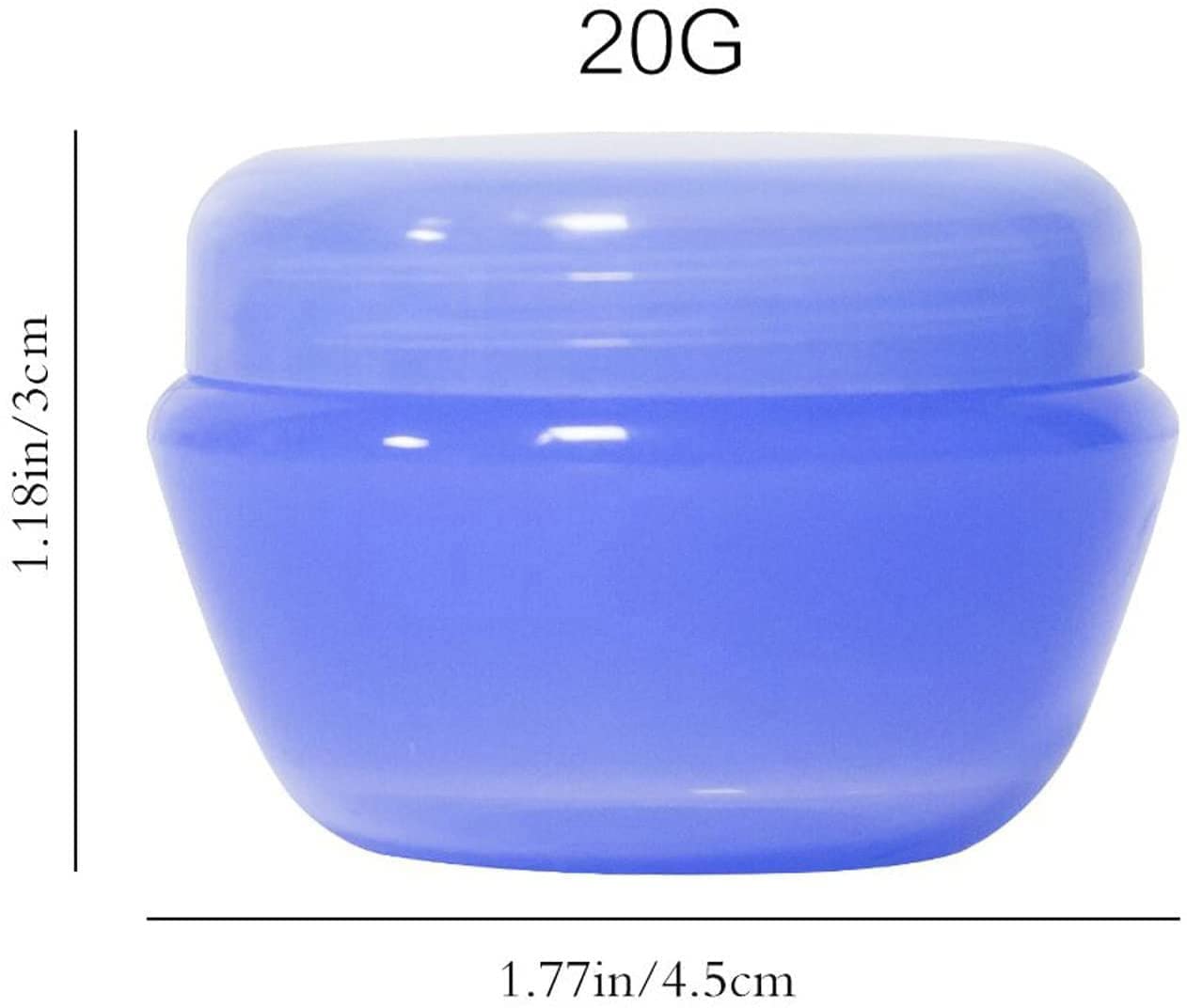 TSA Approved Leakproof Travel Containers for Toiletries - 6 Pack Small Refillable Cosmetic Jars with Lids (20g/0.7oz Each) for Cream, Gel & Paste - Perfect for Air Travel, Gym Bag & On-the-Go Makeup Organization