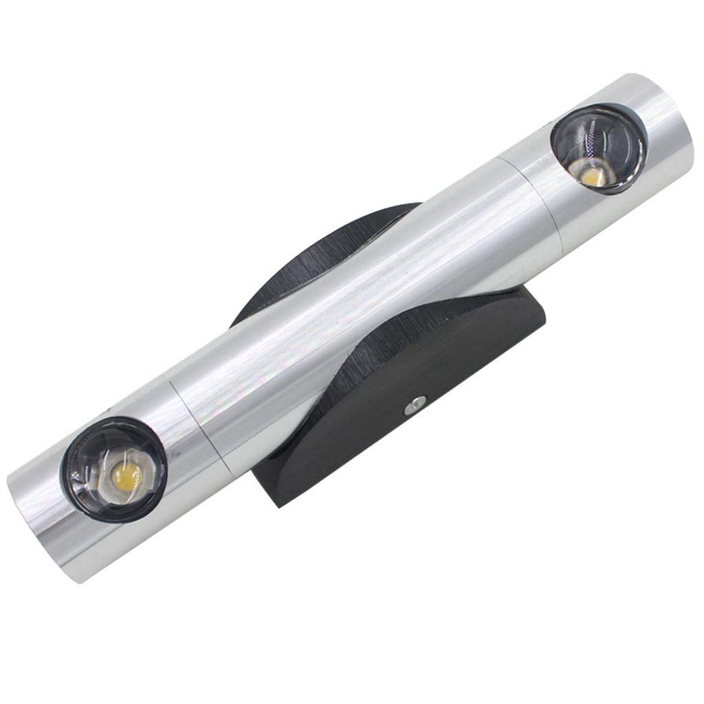 Aozhen Modern LED Wall Sconce - Adjustable Double Head Rotating Light for Corridor, Outdoor & Christmas Decor (Silver, One Size) - Perfect for Hallway, Patio & Holiday Lighting