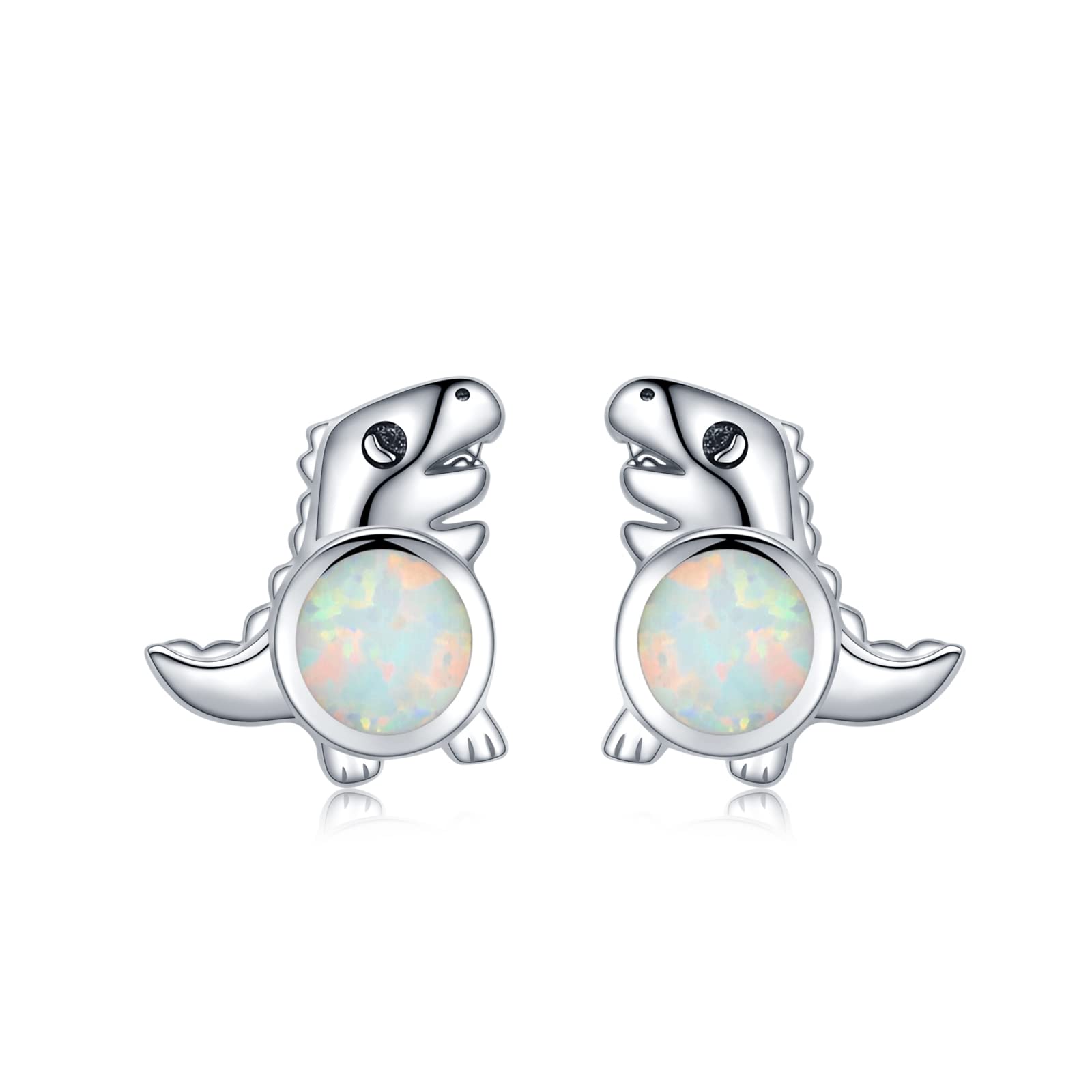 925 Sterling Silver Opal Animal Stud Earrings for Sensitive Ears | Hypoallergenic Jewelry Gifts for Women & Girls | Perfect for Everyday Wear, Parties & Special Occasions