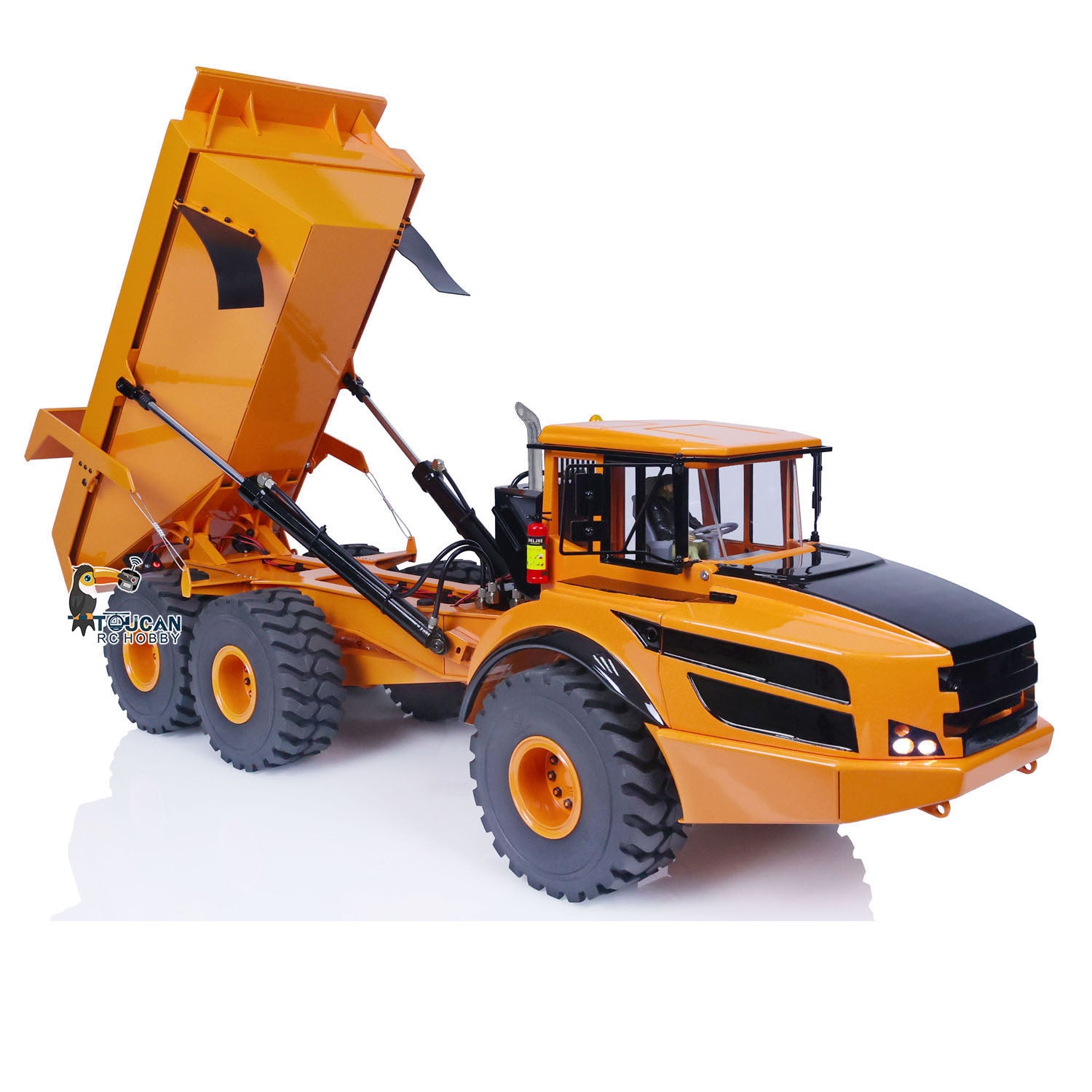 1/14 Scale 6x6 Hydraulic Lifting RC Articulated Dump Truck - Metal Remote Control Construction Vehicle Toy (RTR A40G) for Kids & Adults | Perfect for Construction Site Play, Collecting & Off-Road Adventure