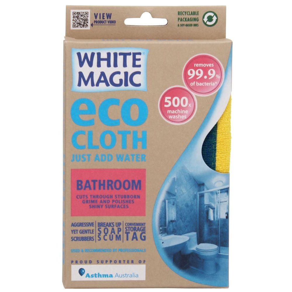 Premium White Magic Microfiber Bathroom Cleaning Cloth - Eco-Friendly, Super Absorbent & Reusable - Perfect for Bathroom, Kitchen & Glass Surfaces