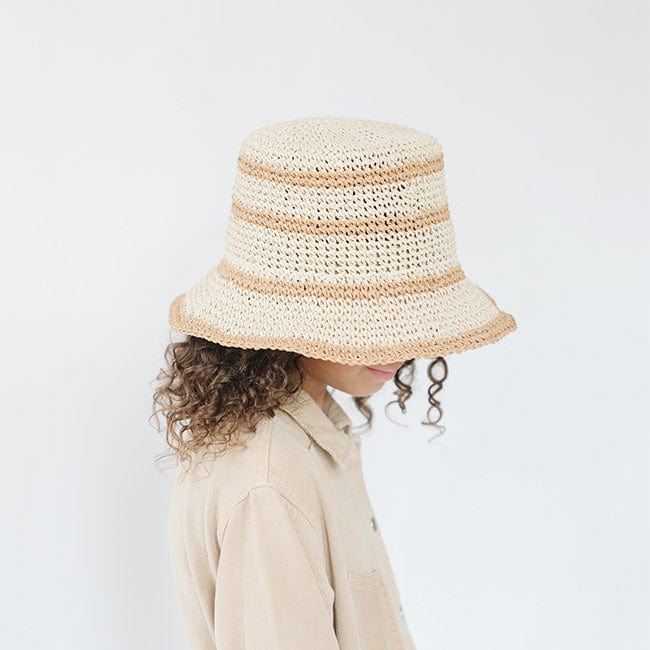 Crochet Bucket Hat for Kids - Sun Protection Summer Beach Hat for Boys & Girls - Perfect for Outdoor, Travel, and Vacation