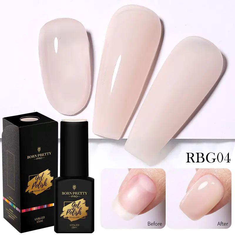 Born Pretty Rubber Base Gel for Nail Art - Strong Nail Extension & Manicure Protection - Perfect for DIY Nails, Salon Professionals & Gel Polish Lovers