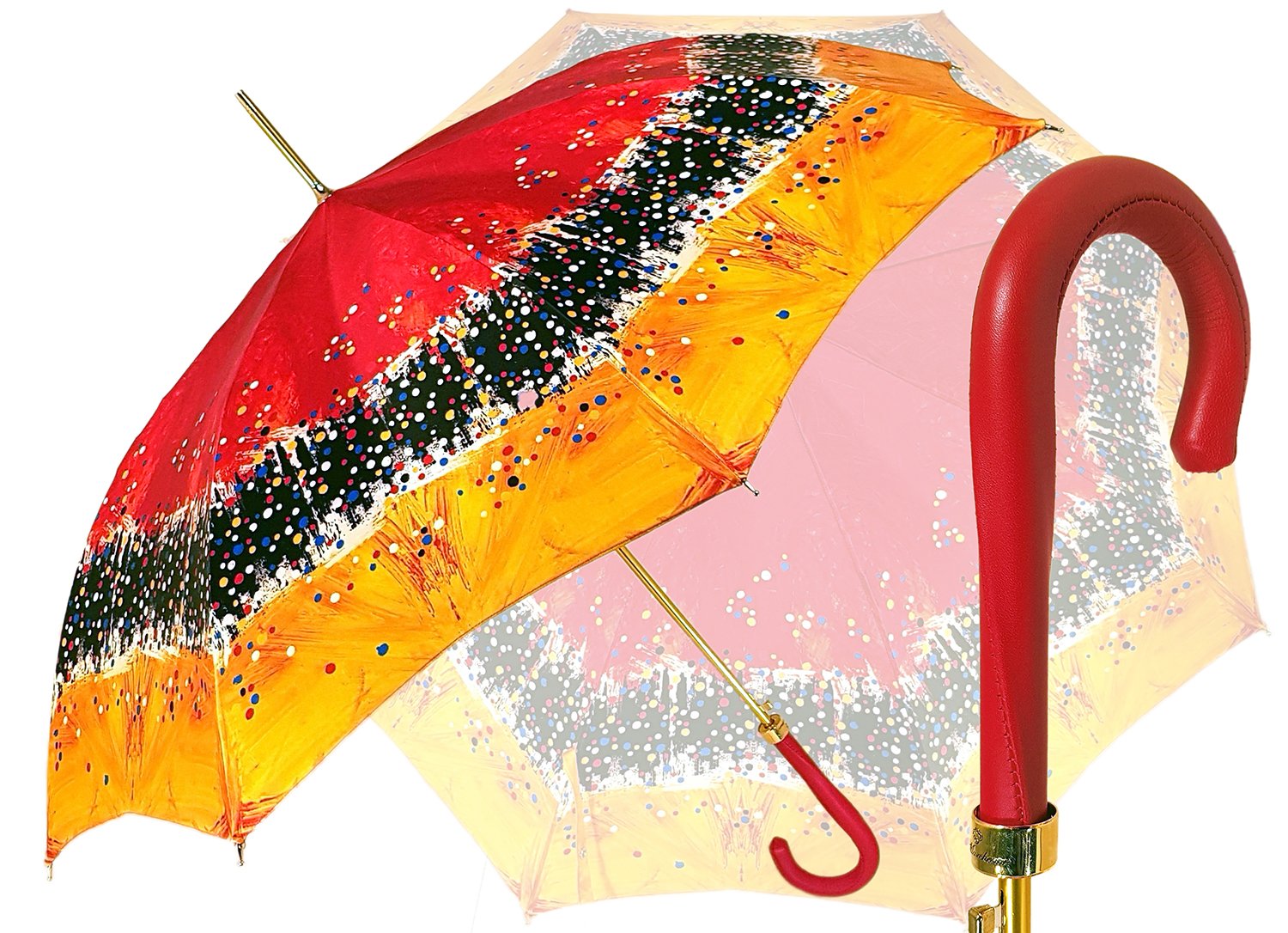 Exclusive Hand-Painted Umbrella - Waterproof Windproof Compact Travel Umbrella for Women & Men - Perfect for Rainy Days, Beach, Outdoor Events & Fashion Accessory