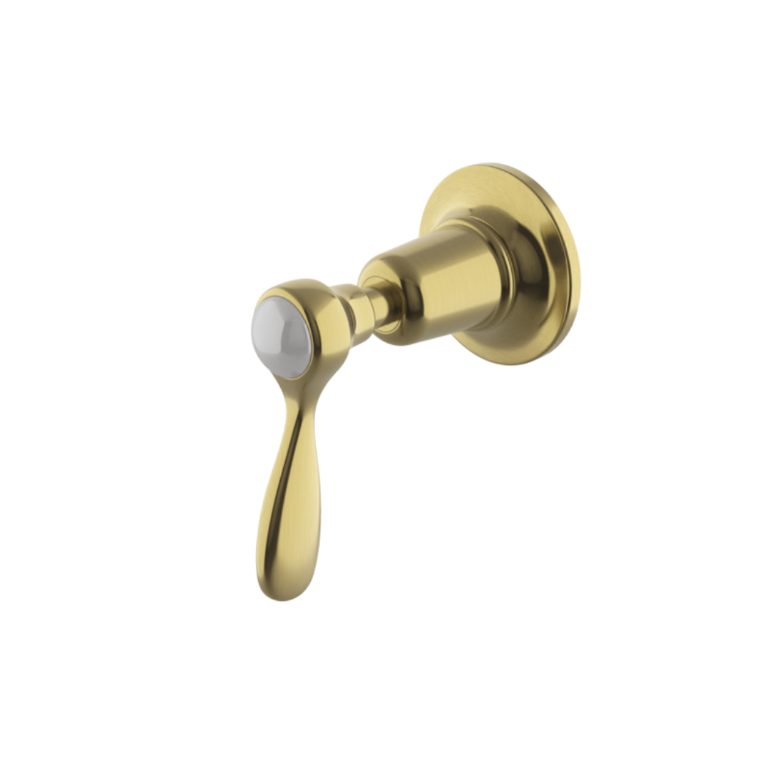 Waterworks Easton Classic Volume Control Valve Trim in Burnished Brass - Premium Bathroom Faucet Accessory for Modern & Traditional Home Decor