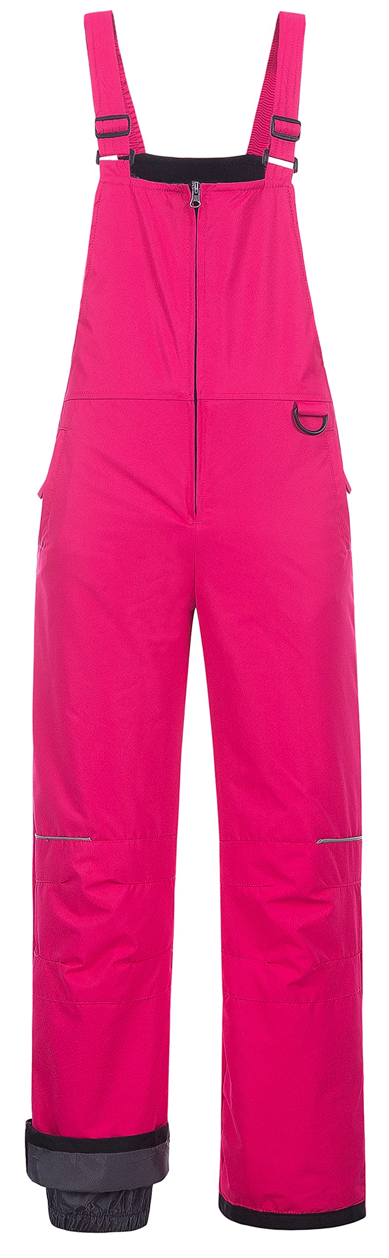 CREATMO Girls Snow Bibs for Kids - Waterproof Insulated Ski Pants & Winter Overalls for Cold Weather - Perfect for Skiing, Snowboarding & Outdoor Winter Activities