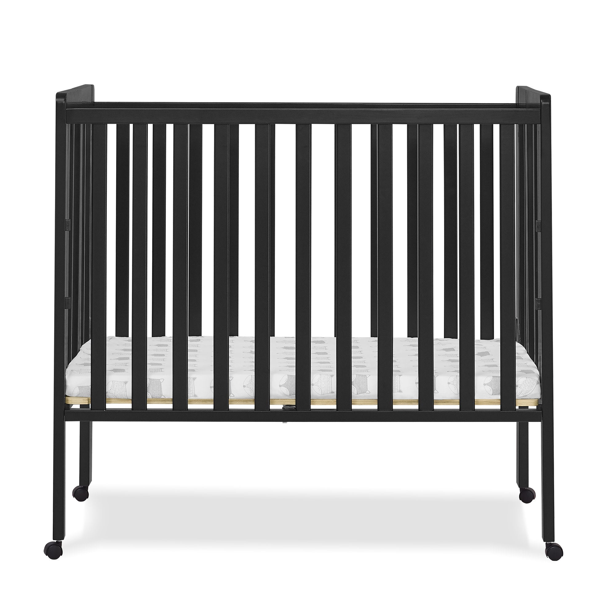 Lee Portable Folding Mini Crib with 1.5 Inch Mattress - Lightweight Travel Crib for Babies & Toddlers - Perfect for Home, Travel, and Daycare Use