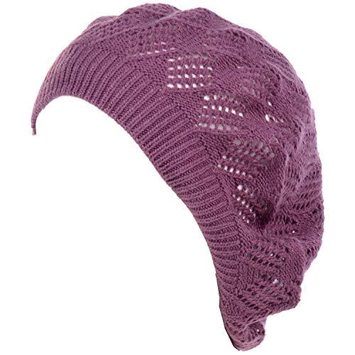 Mesh Diamond Knit-plum