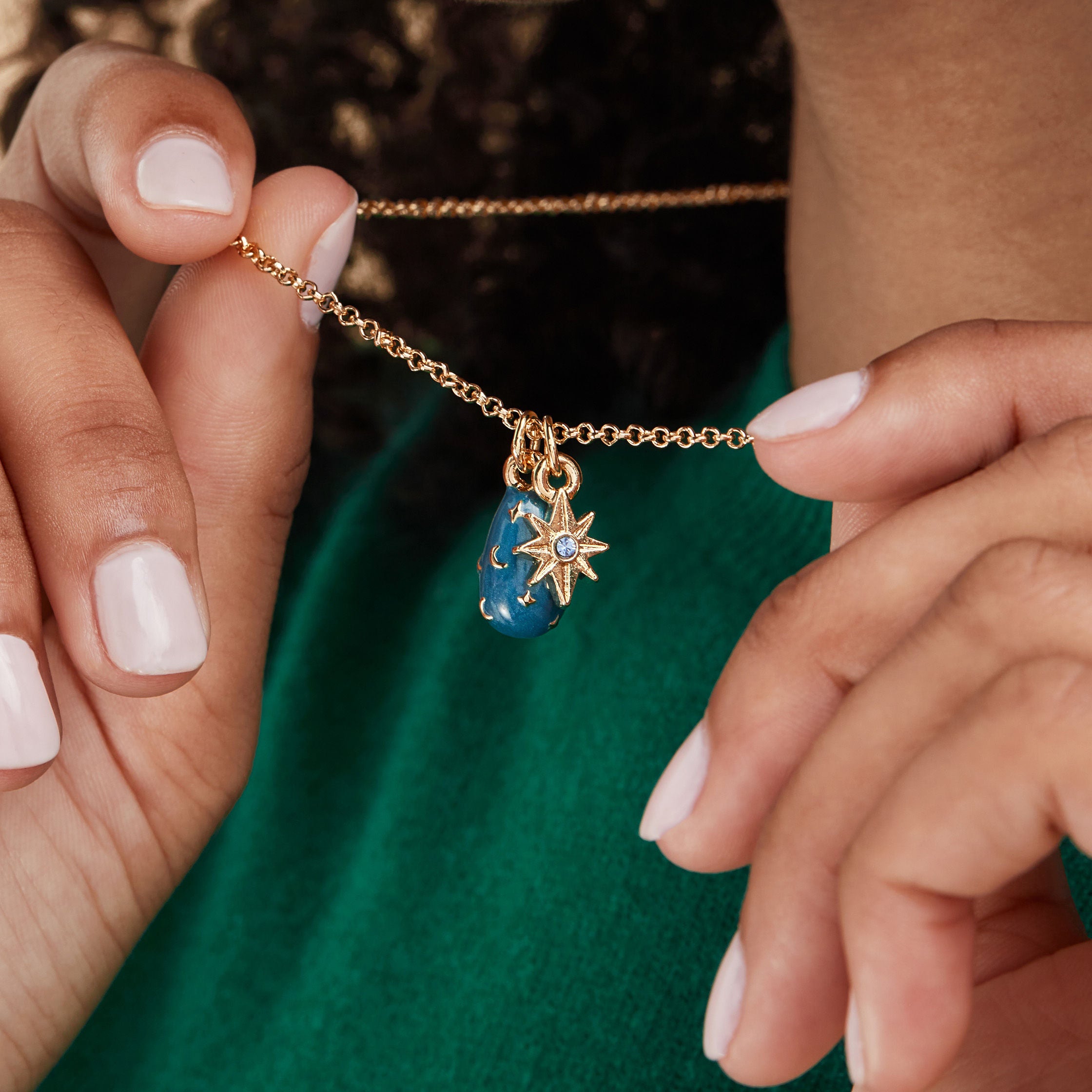 Celestial Starburst Duo Charm Necklace - Elegant Gold & Silver Layered Pendant for Women | Perfect for Date Night, Parties & Everyday Wear