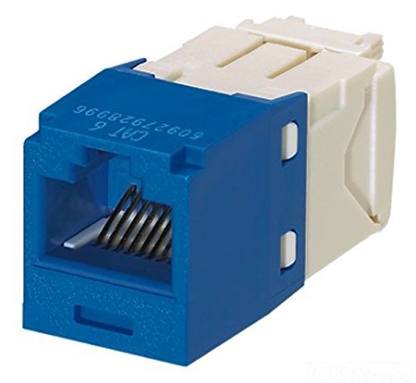 Panduit CJ688TGBU CAT6 Toolless Keystone Jack Outlet - High-Speed Ethernet Network Port for Home & Office Wiring, Data Centers, and Smart Home Installations