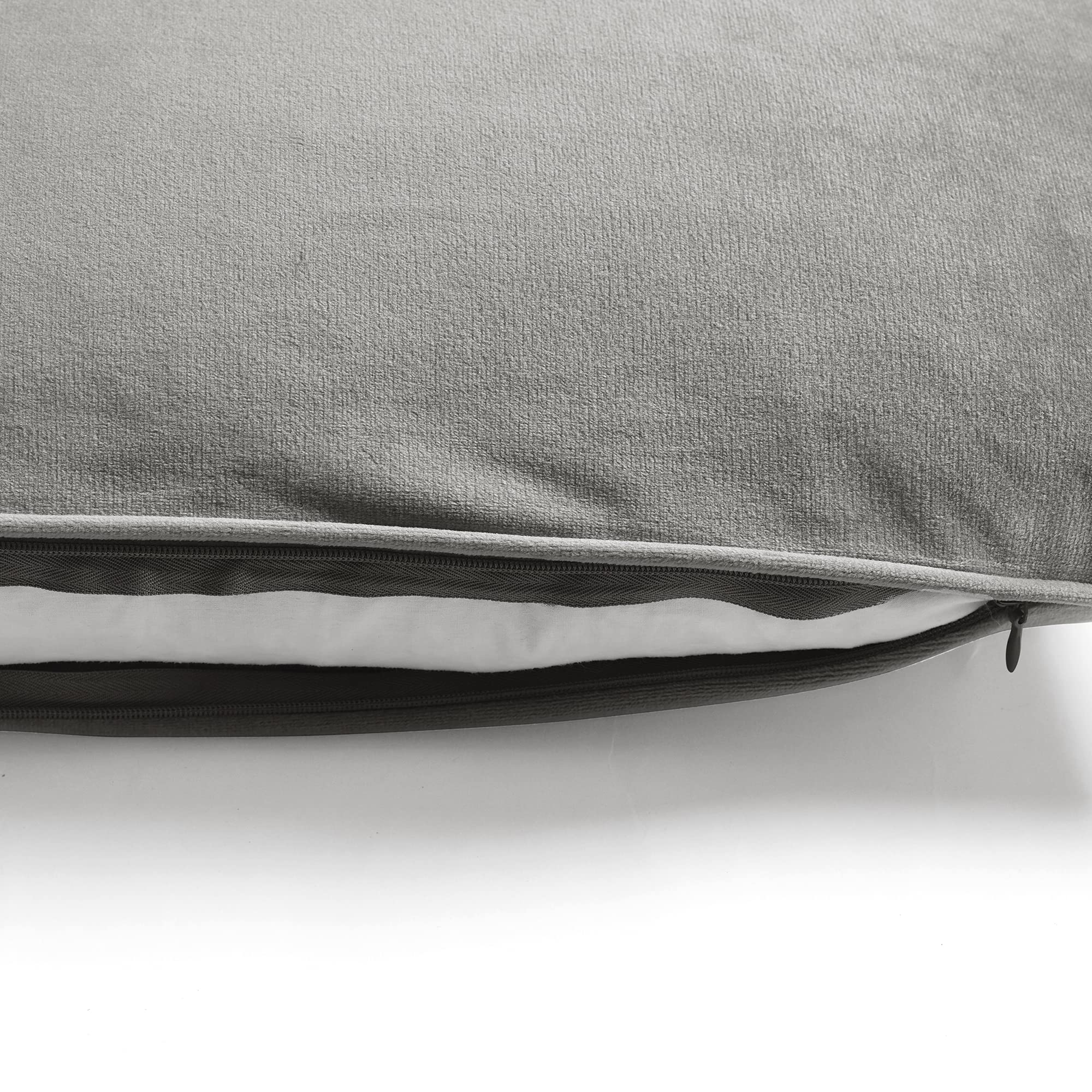 Luxury Velvet Decorative Throw Pillow Covers Set of 2 - 20x20 Inches Square Pillow Cases for Sofa, Bed, Chair - Soft Dark Gray Home Decor Accent Pillows | Perfect for Living Room, Bedroom & Dorm Decor
