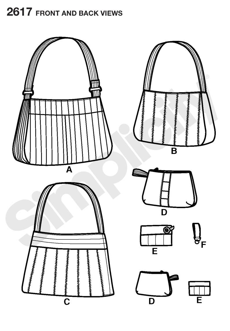 Autumn Hall Misses Bags & Accessories for Simplicity Pattern 2617 - Stylish Women's Handbags & Fashion Accessories for Everyday Use, Work, and Special Occasions