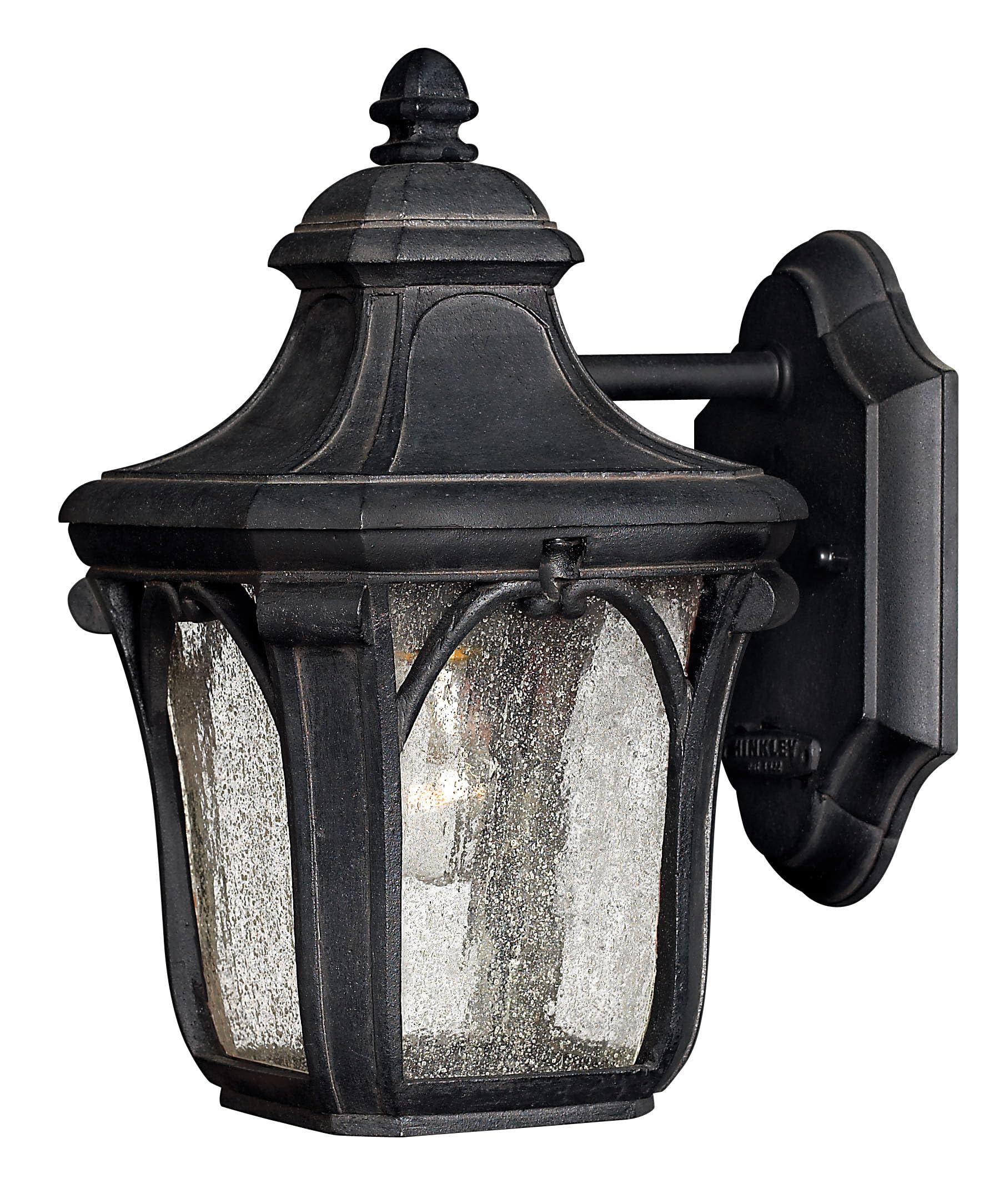 Hinkley Trafalgar Collection Traditional One Light Extra Small Outdoor Wall Mount - Museum Black Finish for Porch, Patio, and Garden Lighting