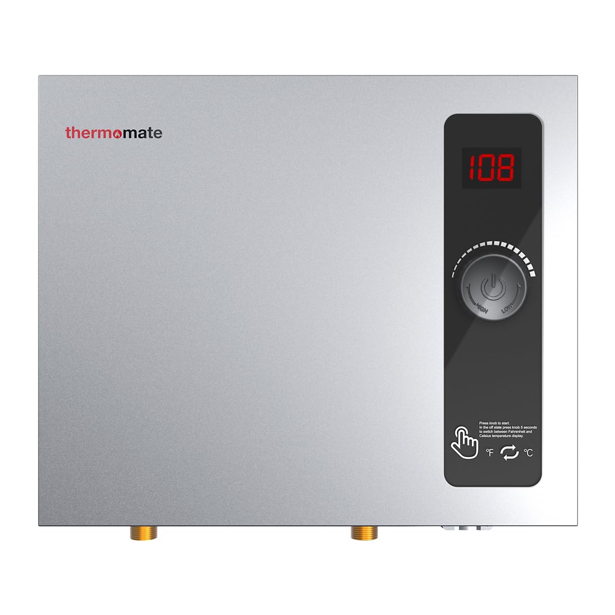 Thermomate 14kW Electric Tankless Water Heater - 240V On Demand Instant Hot Shower Heater | Self-Modulating Energy Efficient | Compact Space Saving Design (2.66GPM at 35°F Rise) | Perfect for Bathrooms, RV Showers & Small Homes