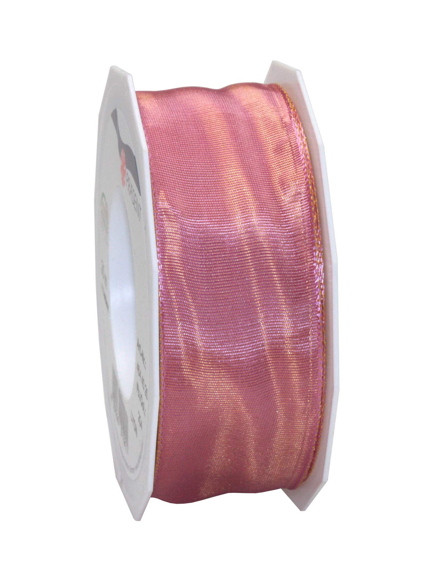 Blush Wired Taffeta Ribbon 40mm x 25m for Gift Wrapping & Crafts