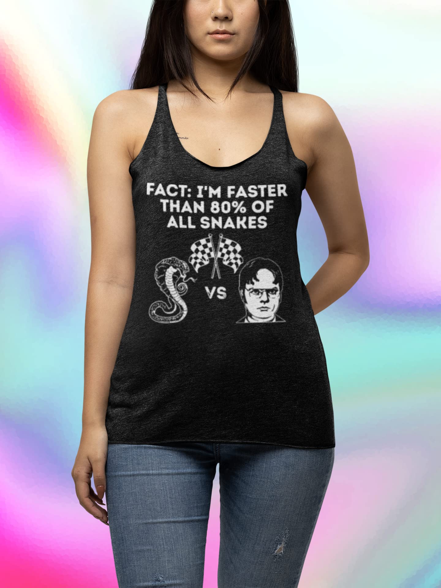 The Office Inspired Beets Paper Farms Tri-Blend Racerback Tank Top - Funny TV Show Fan Tee for Women & Men - Perfect for Casual Wear, Cosplay & Themed Parties