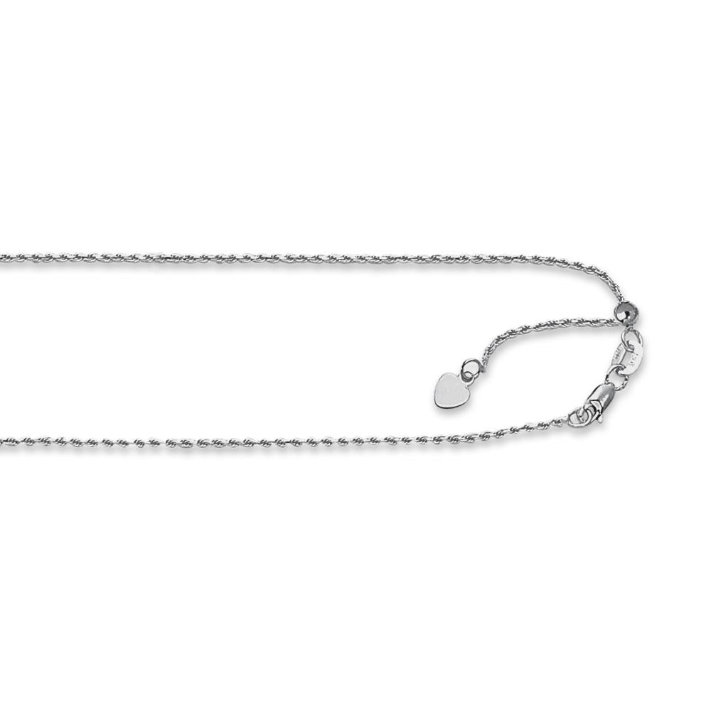 14K Gold 0.95mm Adjustable Rope Chain Necklace for Women - Dainty & Elegant Jewelry for Everyday Wear, Layering & Gifting