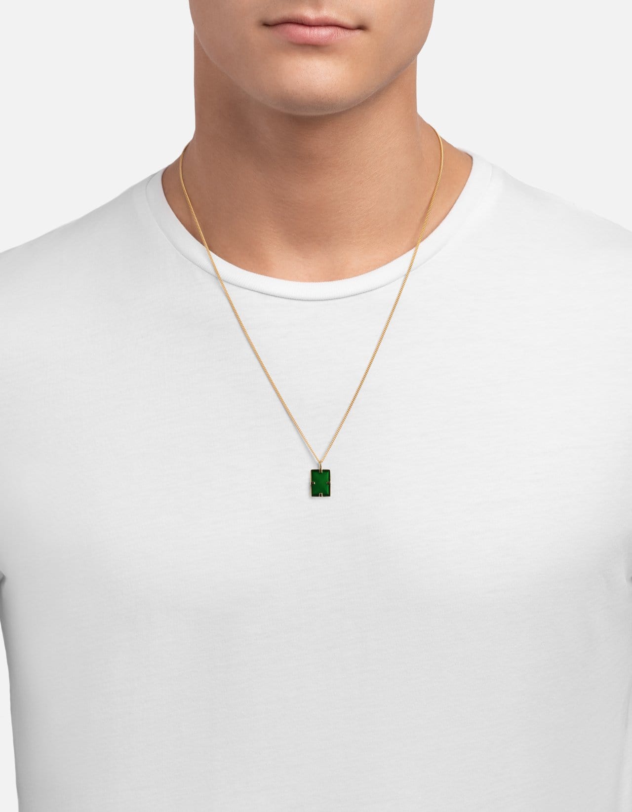 Lennox Gold Vermeil Necklace with Green Accents - Elegant Layering Jewelry for Women, Perfect for Everyday Wear & Special Occasions