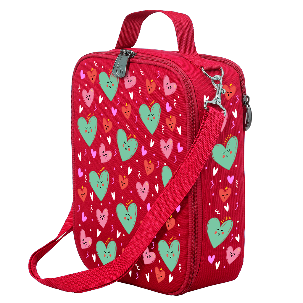 Sweet Hearts Insulated Lunch Bag for Women & Kids - Cute & Leak-Proof Food Container for School, Work & Picnics