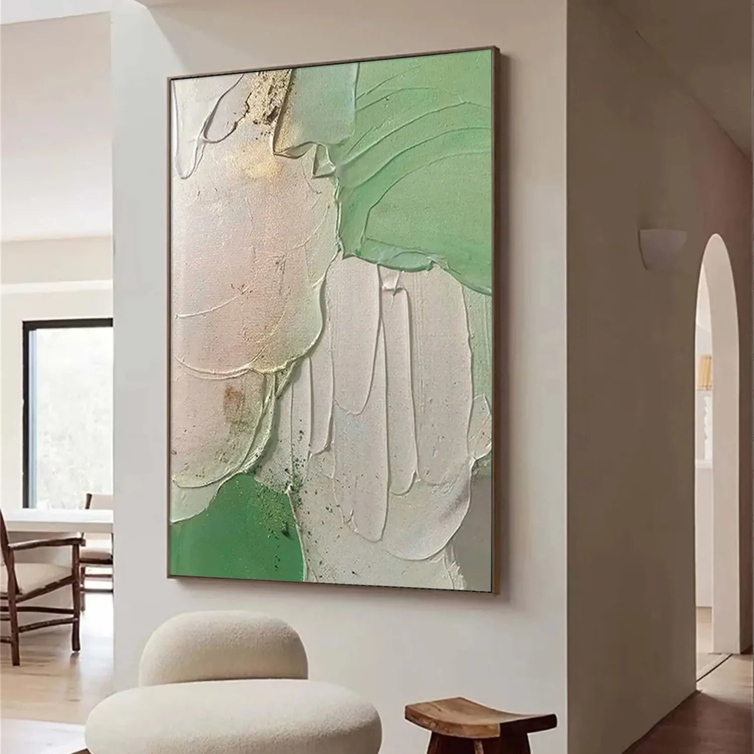 Blue & Green Abstract Wall Art Canvas Print #BG082 - Modern Home Decor for Living Room, Bedroom & Office