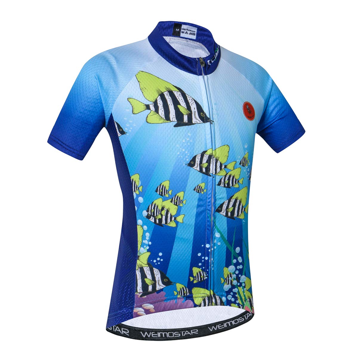Kids' Short Sleeve Cycling Jersey - Boys & Girls Youth Bike Shirt for Mountain Biking & Road Cycling - Breathable Moisture-Wicking Activewear