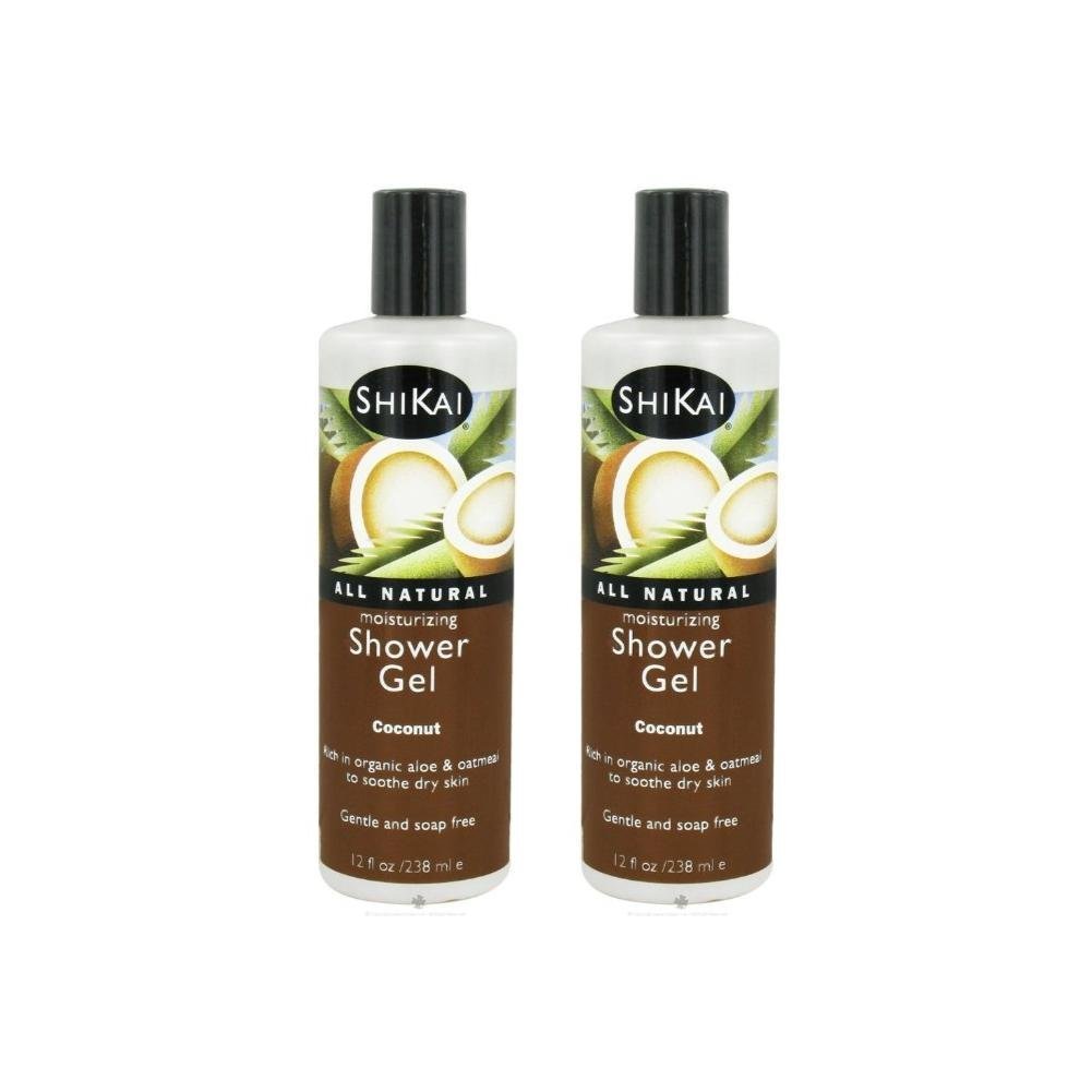 ShiKai Coconut Moisturizing Shower Gel - 12oz (Pack of 2) | Gentle Formula with Aloe Vera & Oatmeal for Dry Skin Relief | Soft & Healthy Skin Care | Perfect for Daily Use & Sensitive Skin