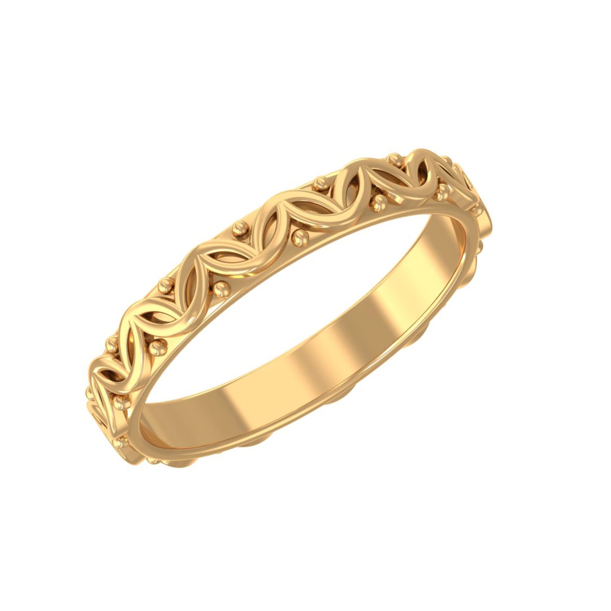 925 Sterling Silver Thin Band Ring for Women - Unique Patterns & Gold Plated Finish | Elegant Gift for Mom, Sister & Daughter | Perfect for Weddings, Anniversaries & Special Occasions