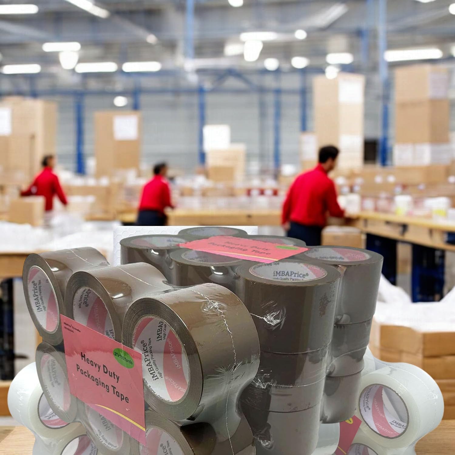 Premium 3-inch Heavy Duty Brown Shipping Packaging Tape - 24 Rolls (110 Yards Each) for Moving, Packing & Sealing Boxes - Strong Adhesive for Secure Storage & Transport