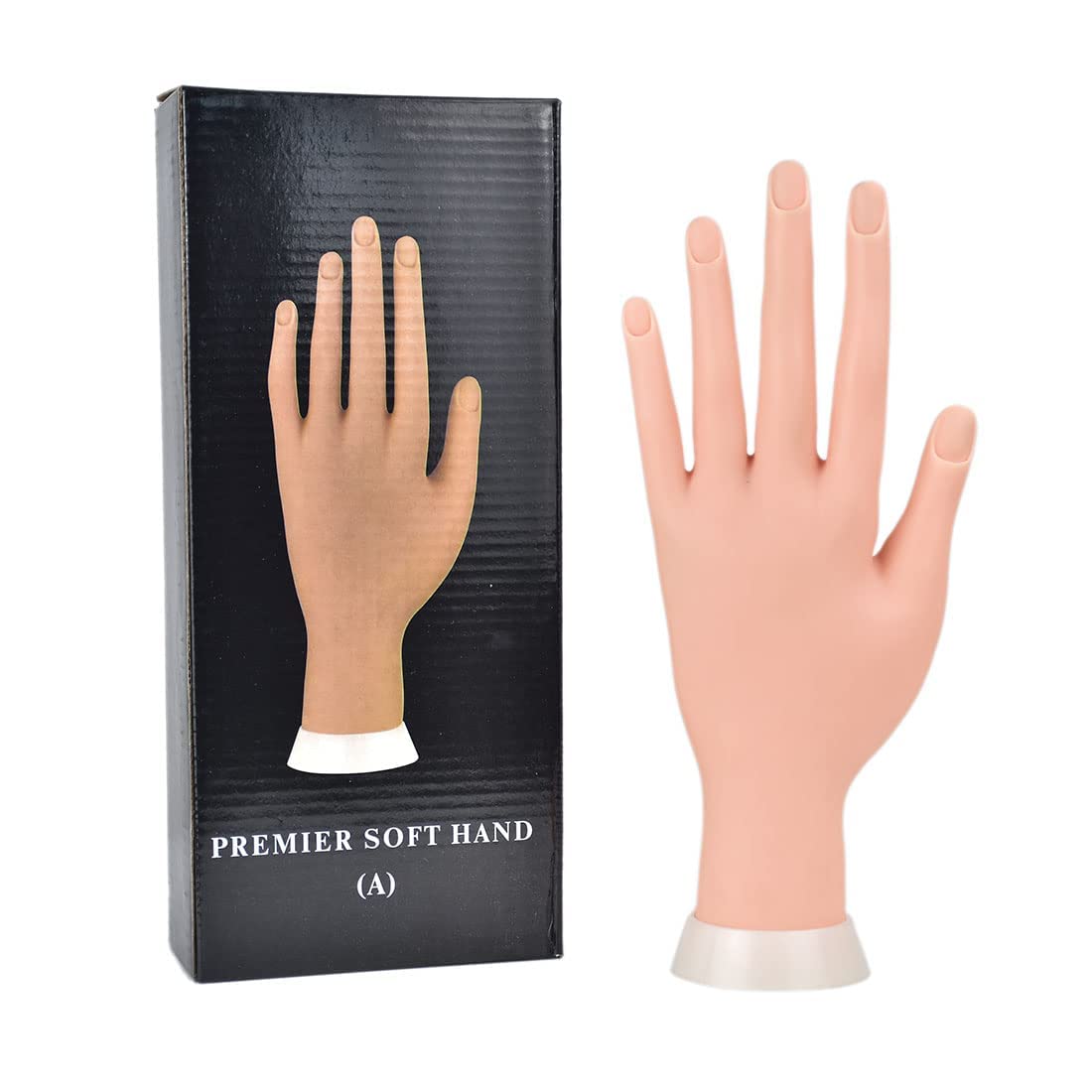 NAILWIND Flexible Bendable Mannequin Hand for Acrylic Nail Practice - Realistic Fake Hand for Nail Art Training & Manicure Practice (1-Piece) - Perfect for Nail Technicians, Students & DIY Enthusiasts at Home or Salon