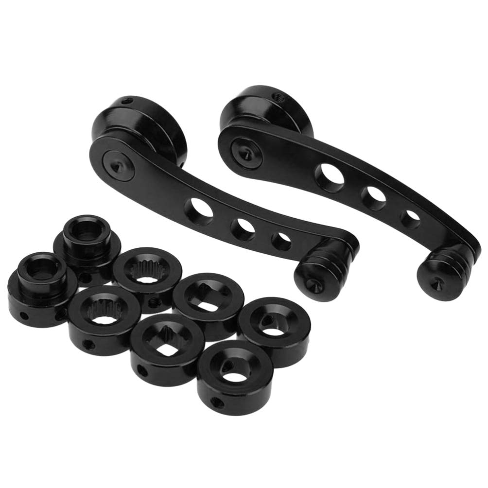 Universal Black Car Window Crank Handle - 1 Pair for Trucks & Wagons - Easy Replacement