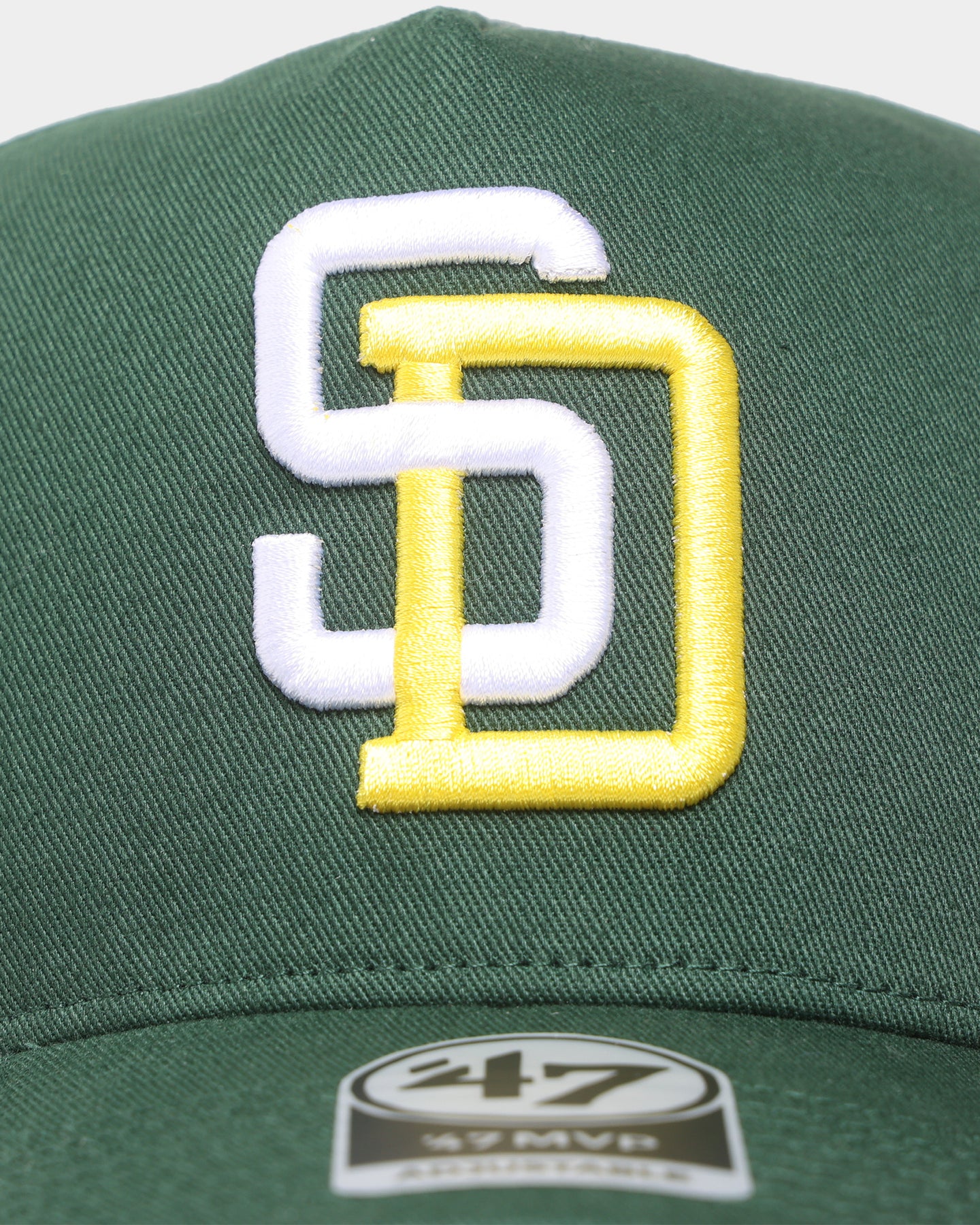 47 Brand San Diego Padres Sure Shot MVP DT Snapback Hat - Dark Green/Red Adjustable Baseball Cap for Men & Women - Perfect for Sports Fans, Casual Wear & Game Day Outfits
