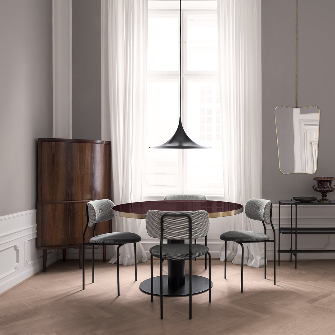 Modern Coco Dining Chair - Mid Century Style Wooden Kitchen Chair with Upholstered Seat - Perfect for Dining Room, Kitchen, Breakfast Nook & Home Office