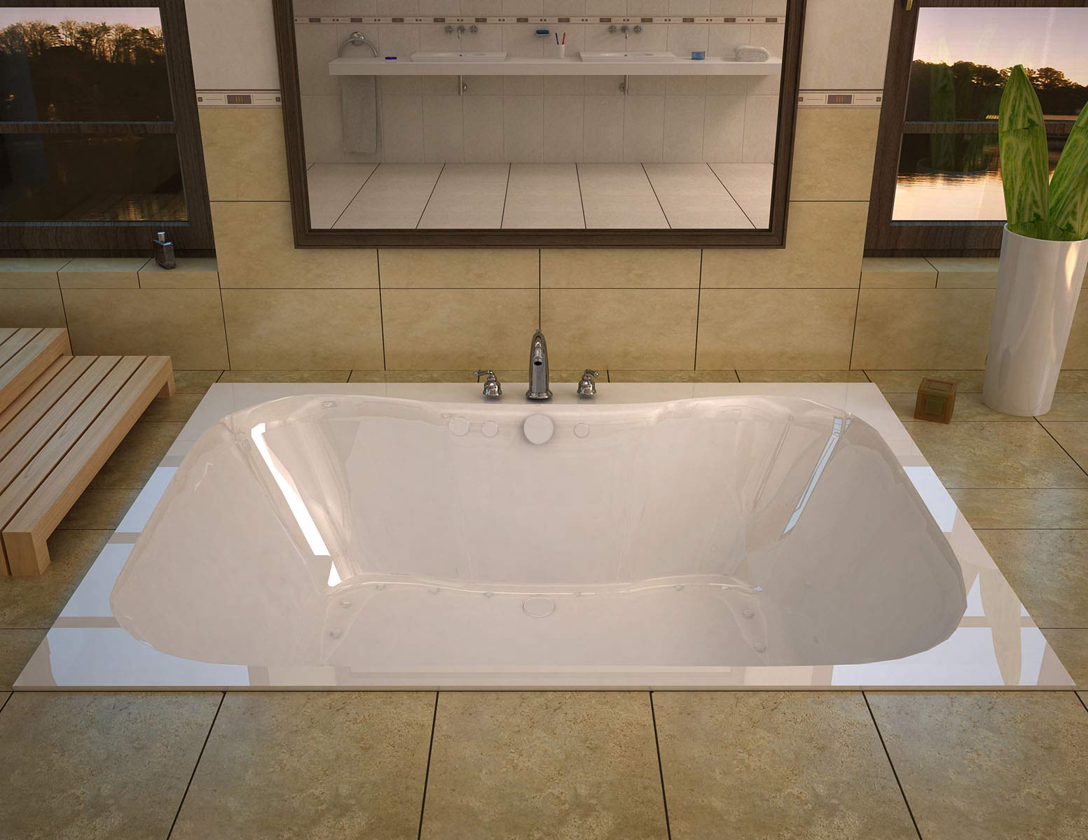 Avano 4860NAR Maui 59-Inch Drop-In Air Tub with 26 Hydrotherapy Jets, 3-Speed Adjustable Blower & Right Drain - Perfect for Home Spa, Bathroom Relaxation & Luxury Soaking