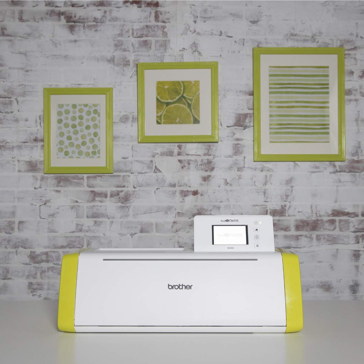 Brother ScanNCut SDX85 Electronic DIY Cutting Machine with Built-in Scanner - Create Vinyl Wall Art, Appliques, Homemade Cards & More | Includes 251 Pre-Designed Patterns (White/Green) | Perfect for Crafting, Scrapbooking & Home Decor Projects