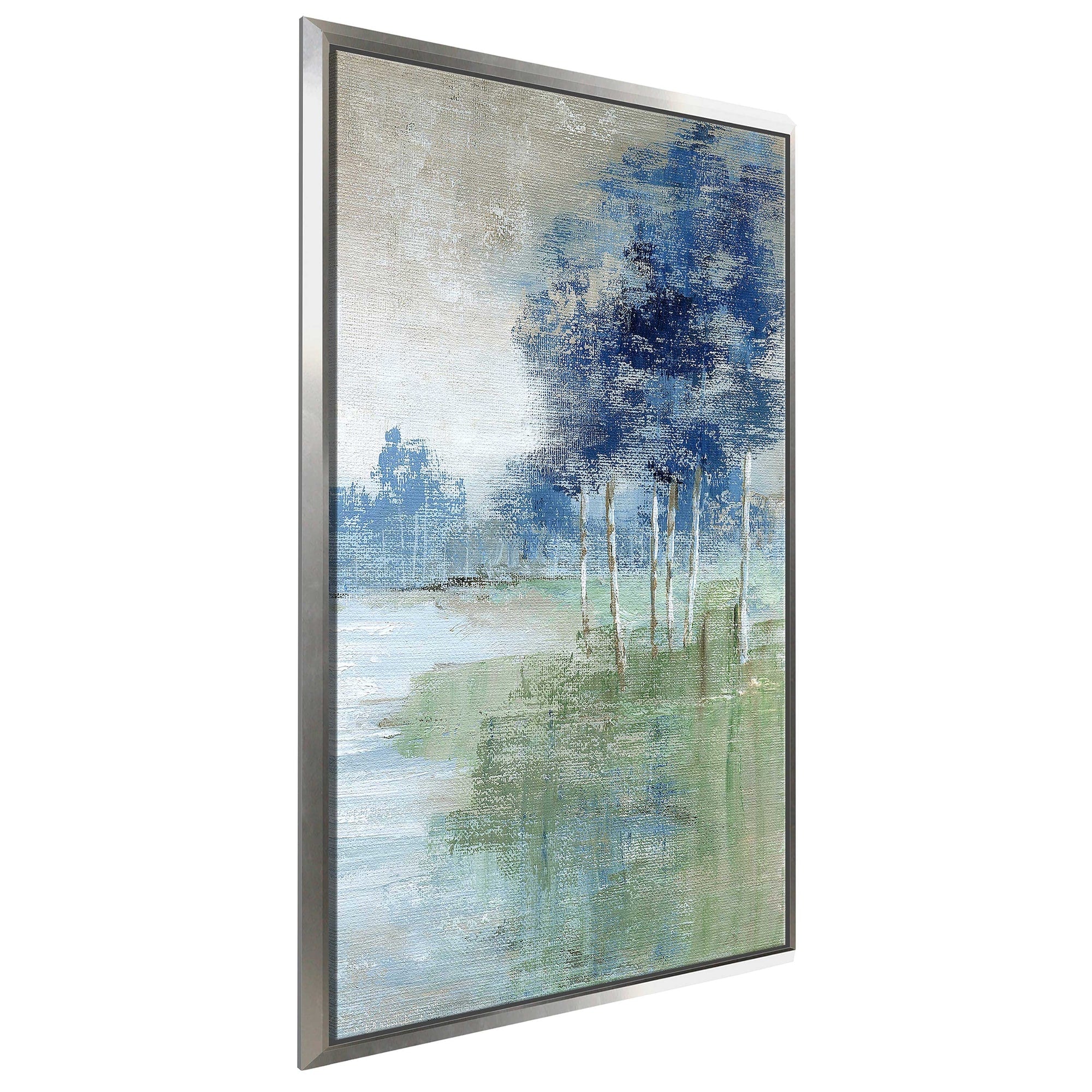 Birch River by Nan - Stunning Floating Canvas Wall Art - Nature Inspired Home Decor for Living Room, Bedroom & Office