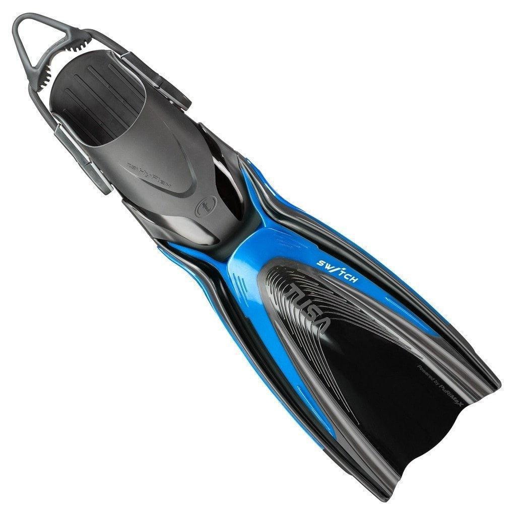 Tusa Hyflex Switch Fin - Adjustable Scuba Diving Fins for Comfort & Performance - Perfect for Snorkeling, Spearfishing & Underwater Exploration