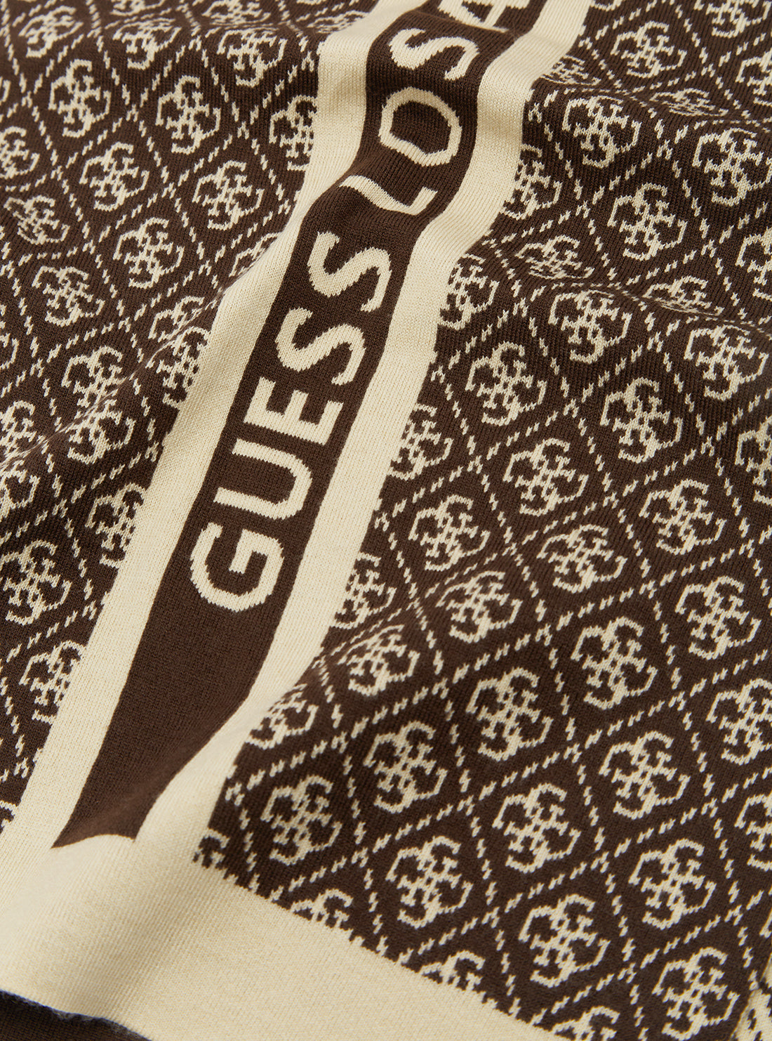 Dark Brown Logo Knit Scarf - Soft Winter Fashion Accessory for Men & Women - Perfect for Cold Weather, Outdoor Activities and Holiday Gifts