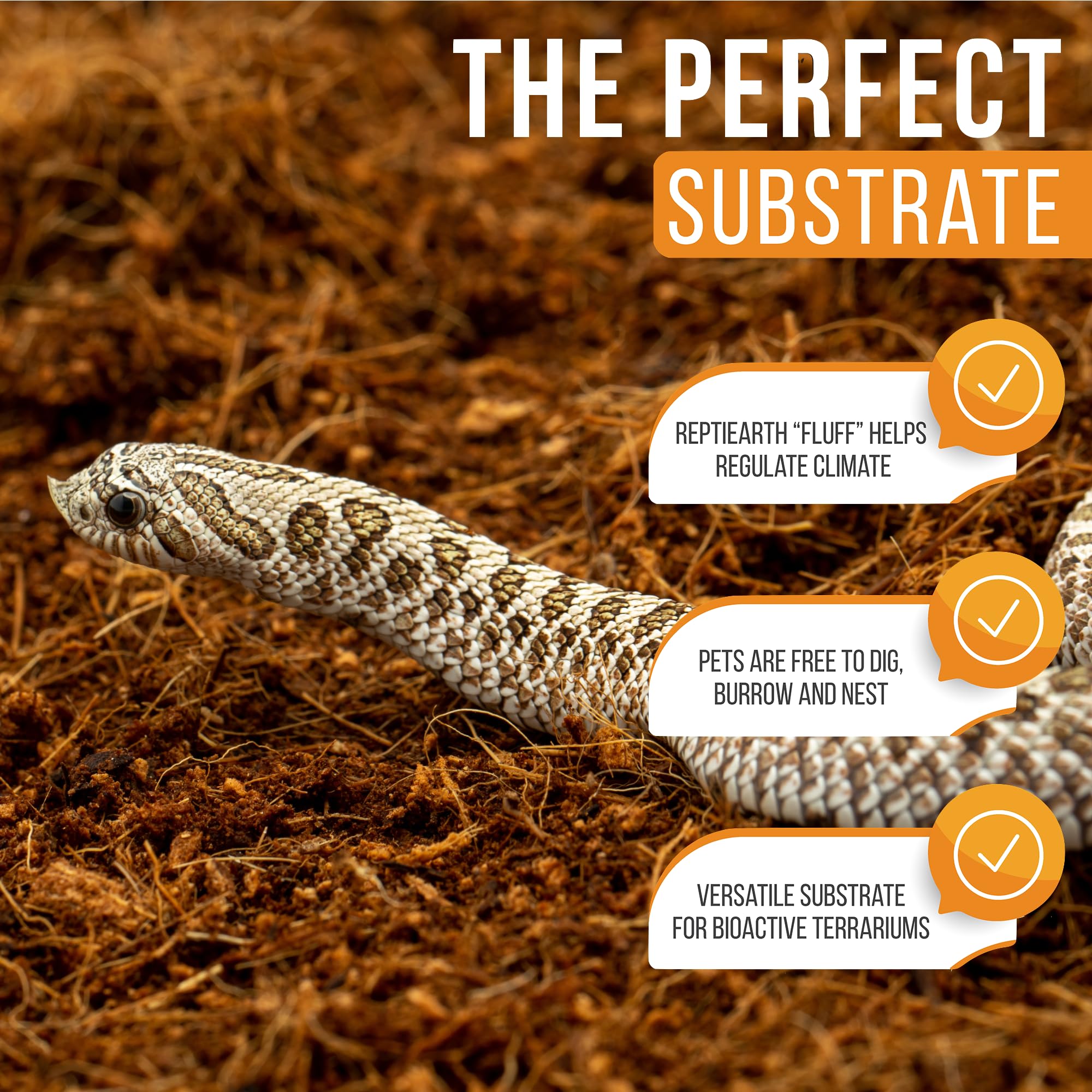 Organic ReptiEarth Coconut Fiber Substrate - 36 Quart Ready-to-Use Reptile Bedding for Bioactive Terrariums | Ideal for Snake Habitats, Lizard Tanks with Live Plants, Frogs, Tarantulas & Hermit Crabs (4 Pack) | Perfect for Naturalistic Enclosures & Moisture Retention