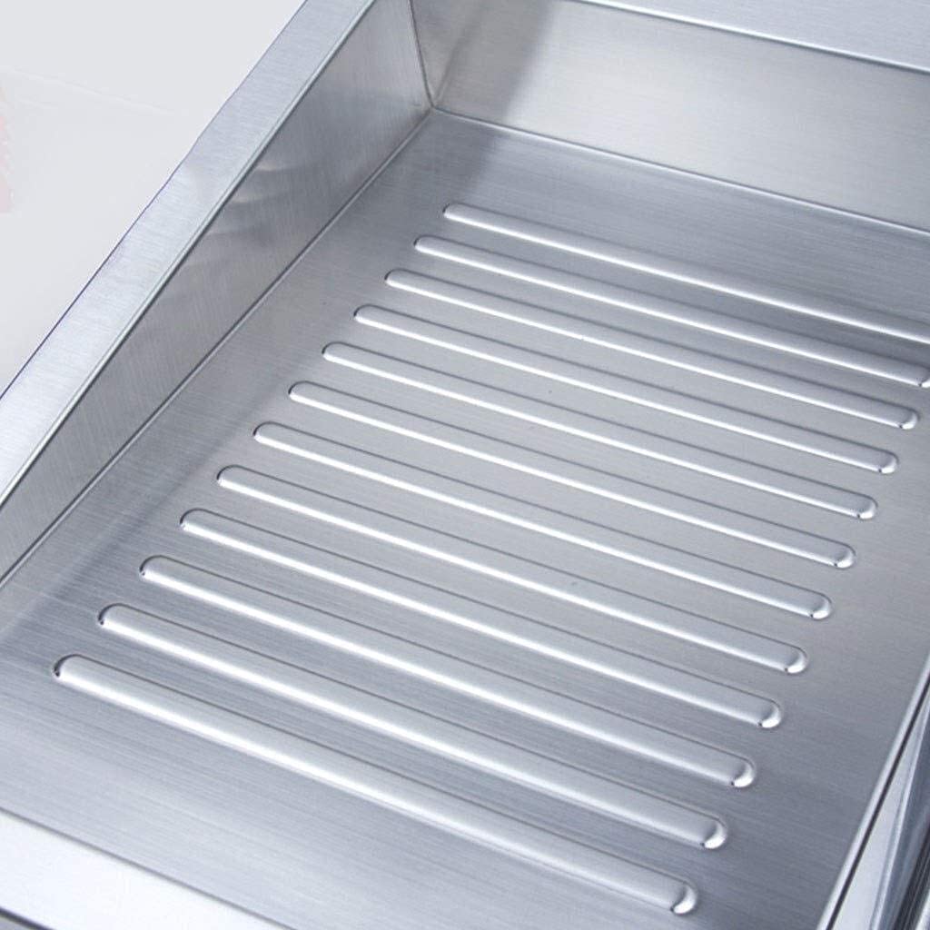 Stainless Steel Kitchen Sink - Brushed Single Bowl Undermount Sink for Modern Home & Restaurant Use
