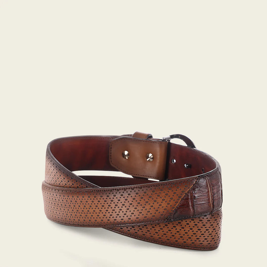 CS559FC Genuine Leather Casual Fashion Belt for Men - Stylish & Durable Waistband for Jeans, Pants & Office Wear