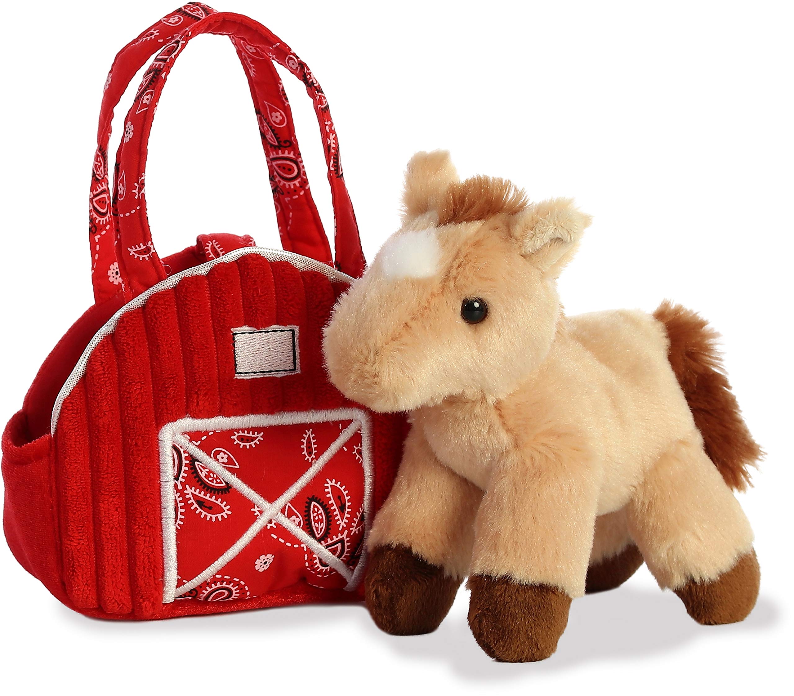 Aurora® Fashionable Fancy Pals™ Red Barn Horse Plush Toy - 7 Inch Soft Stuffed Animal for Kids, Cute Collectible Gift for Girls & Boys - Perfect for Bedtime, Travel & Playtime