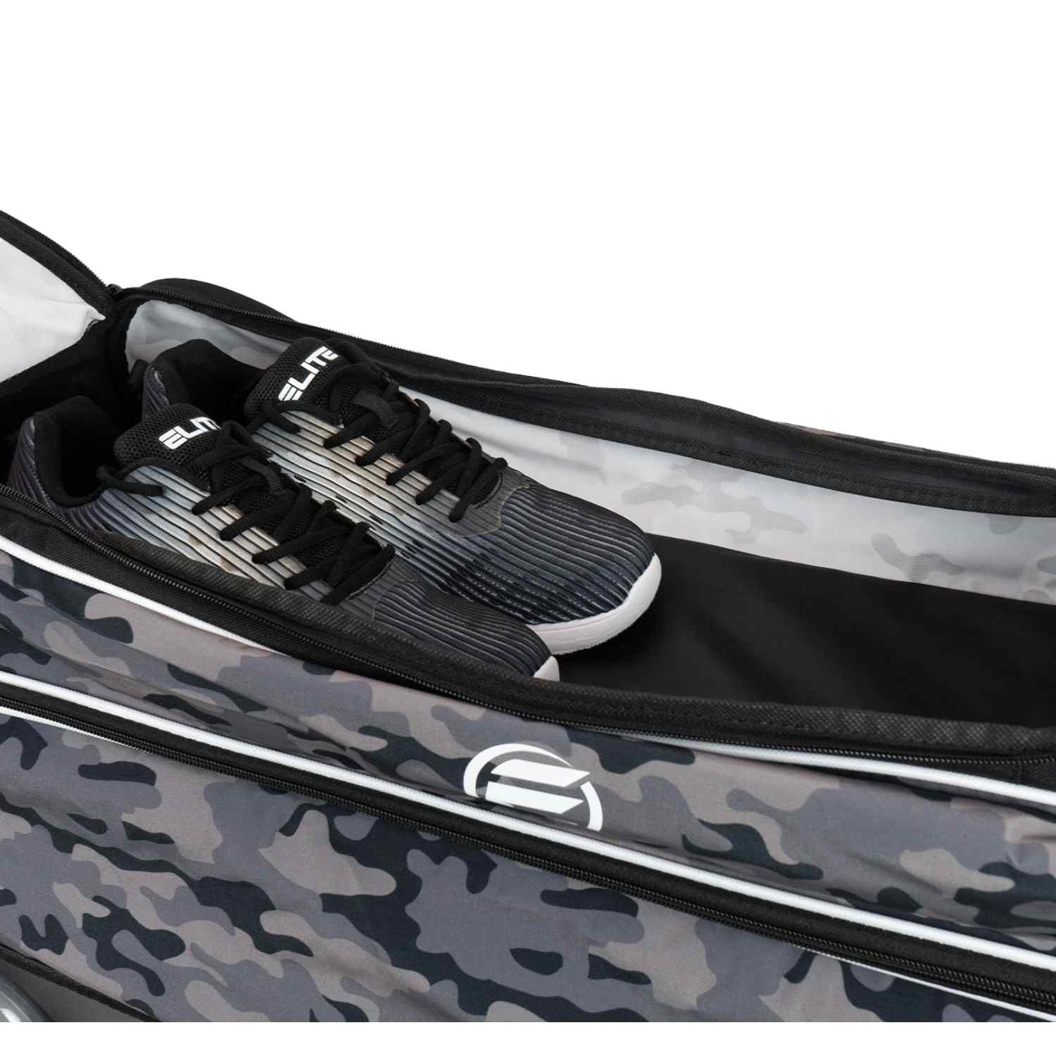 ELITE Basic Triple Roller Bowling Bag - Grey Camo Design for Men & Women | Perfect for League Play, Tournaments & Travel