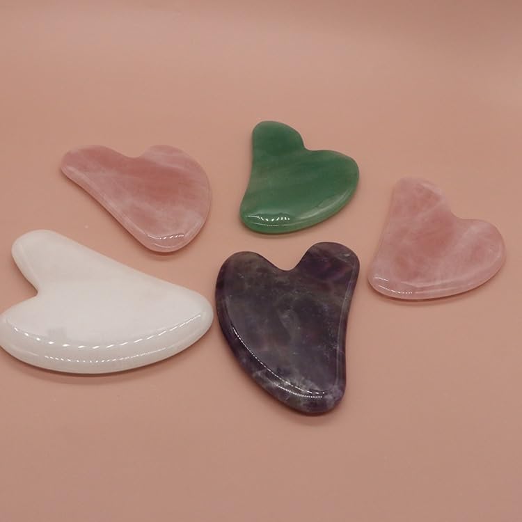 Premium Rose Quartz Gua Sha & Jade Roller Facial Massage Set - Natural Anti-Aging Skincare Tools for Glowing Skin | Lymphatic Drainage & Puffiness Reduction | Acne & Wrinkle Treatment | Perfect Gift for Women | Use for Morning Routine, Nighttime Self-Care, Travel Essentials, Home Spa & Office Relaxation | Enhance Beauty Routine for Radiant Skin