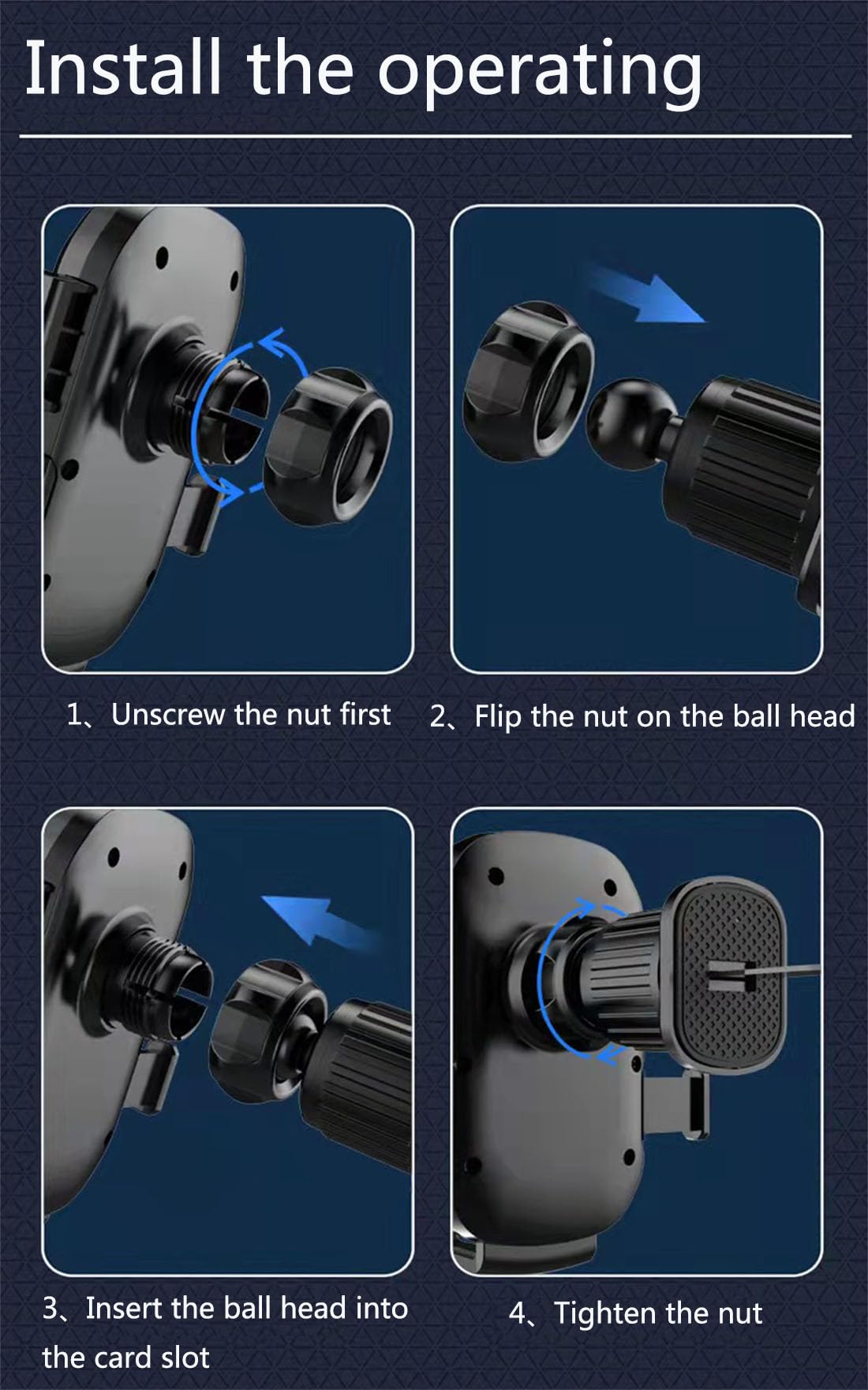 TUKEFEV Universal Car Phone Holder - Adjustable Clamp Mount with Screw Hook for All Smartphones, Secure & Hands-Free Navigation - Perfect for Driving, Commuting & Road Trips