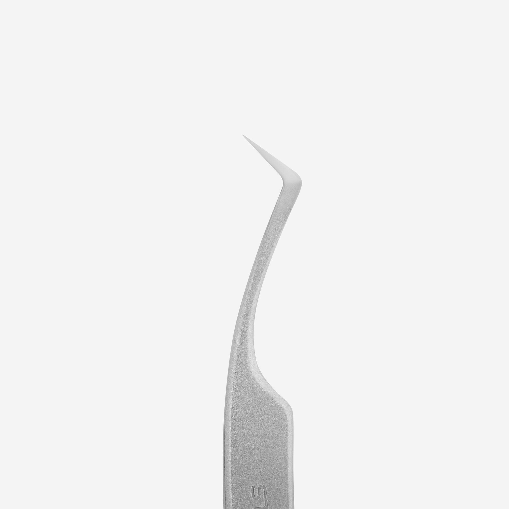Professional Eyelash Tweezers EXPERT 41 TYPE 2 - L-Shaped 40mm for Precise Lash Extensions & Makeup Application - Perfect for Salon Professionals & Home Use