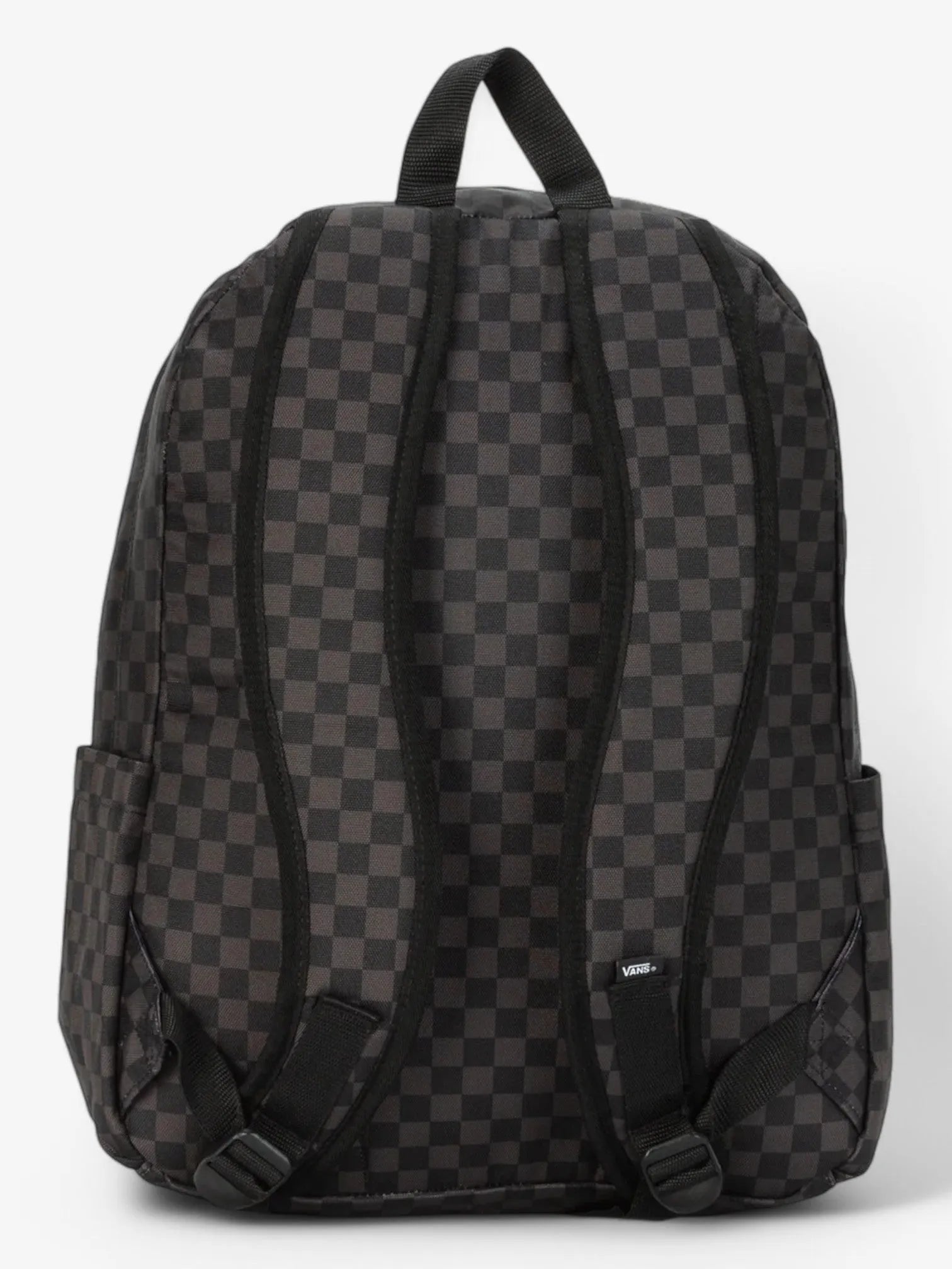 Vans Old Skool Check Backpack - Black School Backpack for Men & Women | Durable Laptop Bag for College, Travel & Everyday Use