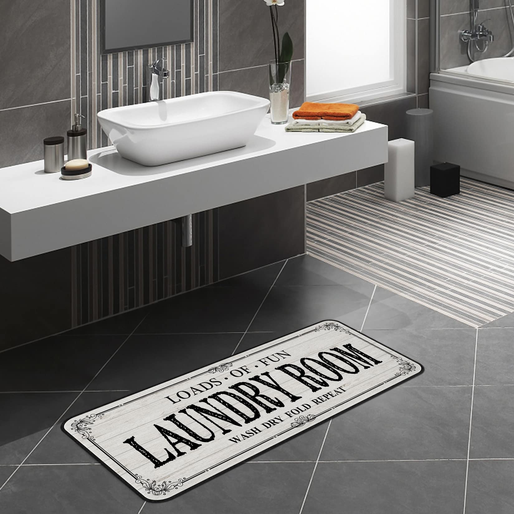 Non-Slip Laundry Room Rug Runner - 20