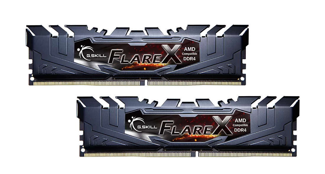 G.SKILL FLARE X 16GB (2x8GB) DDR4 3200MHz CL16 Desktop Memory RAM - Compatible with AMD Ryzen for Gaming PC & Workstation Builds