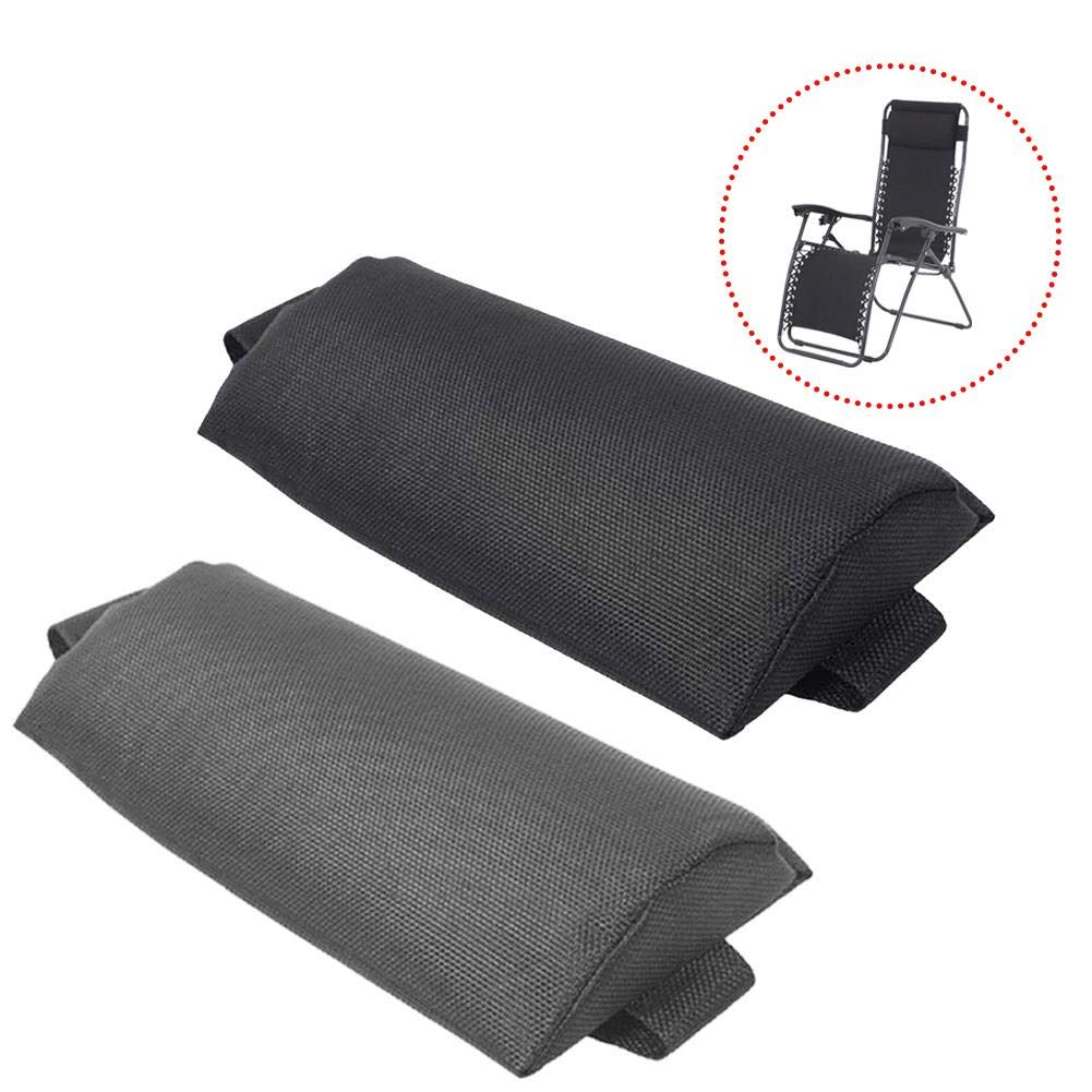 Adjustable Recliner Pillow Cushion - Multi-Purpose Head & Neck Support with Lumbar Pad for Outdoor Folding Chairs, Patio Loungers, and Camping - Comfortable Height-Adjustable Backrest Cushion for Relaxation & Pain Relief