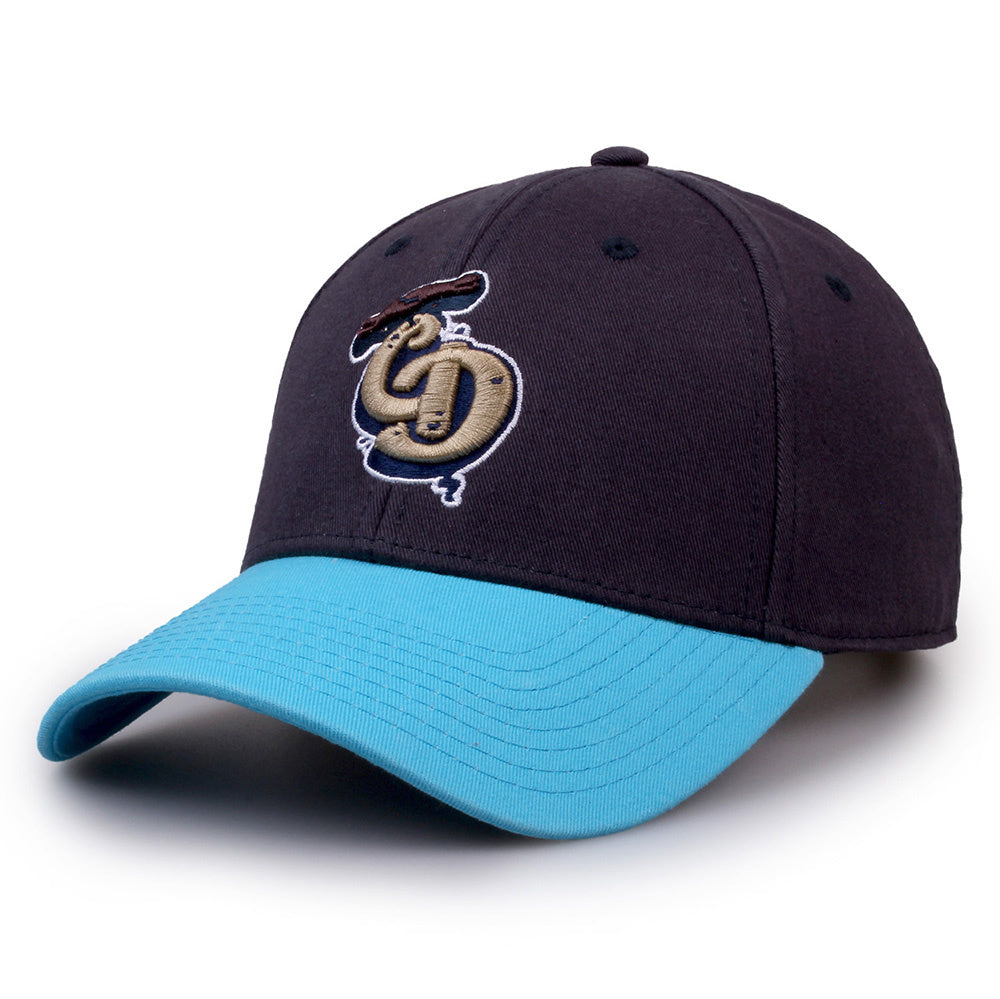 Cork Dorks CD Logo Navy/Teal Structured Twill Baseball Cap - Perfect for Outdoor Activities, Sports & Casual Wear